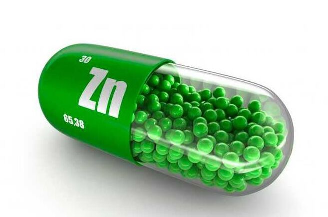 zinc in the capsules of Urosaf